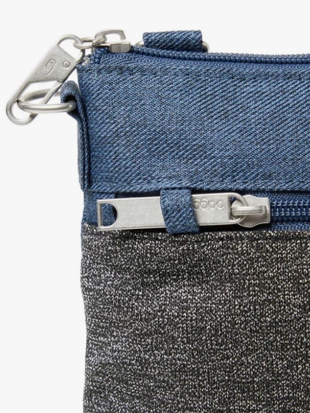 Baggallini Slim Crossbody Anti Theft Blue Grey NEW - Picture 6 of 13